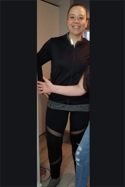 Amanda after training with Ross - personal trainer in Langley