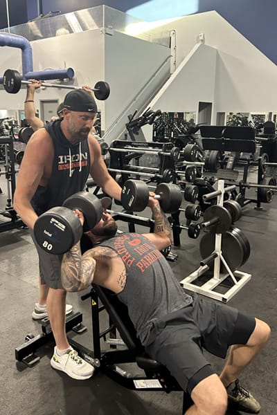 Photo of Ross personal training a client in Langley, BC